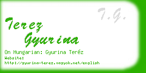 terez gyurina business card