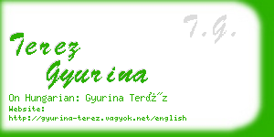 terez gyurina business card